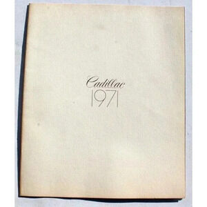 Vintage 1971 Cadillac (FLEETWOOD Eldorado SEDAN DE VILLE) Salesman Brochure